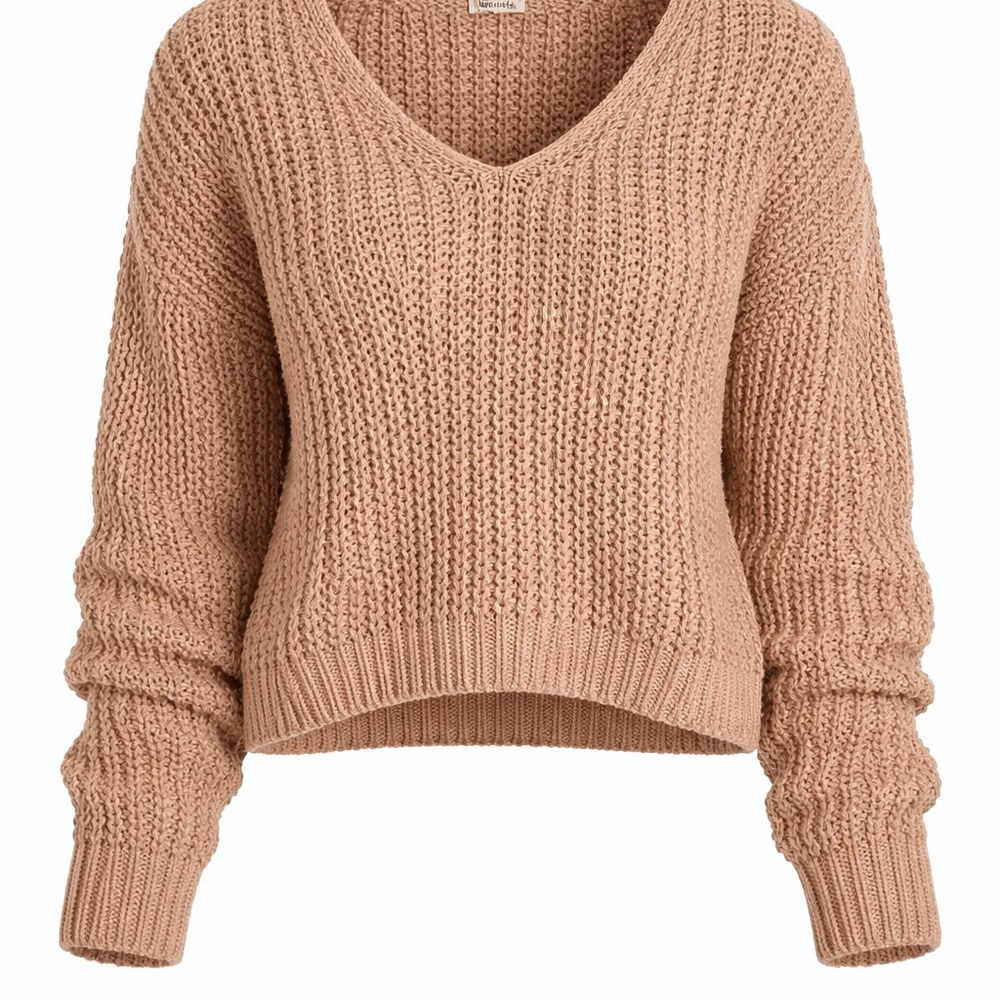 Women's Tan Knit Sweater